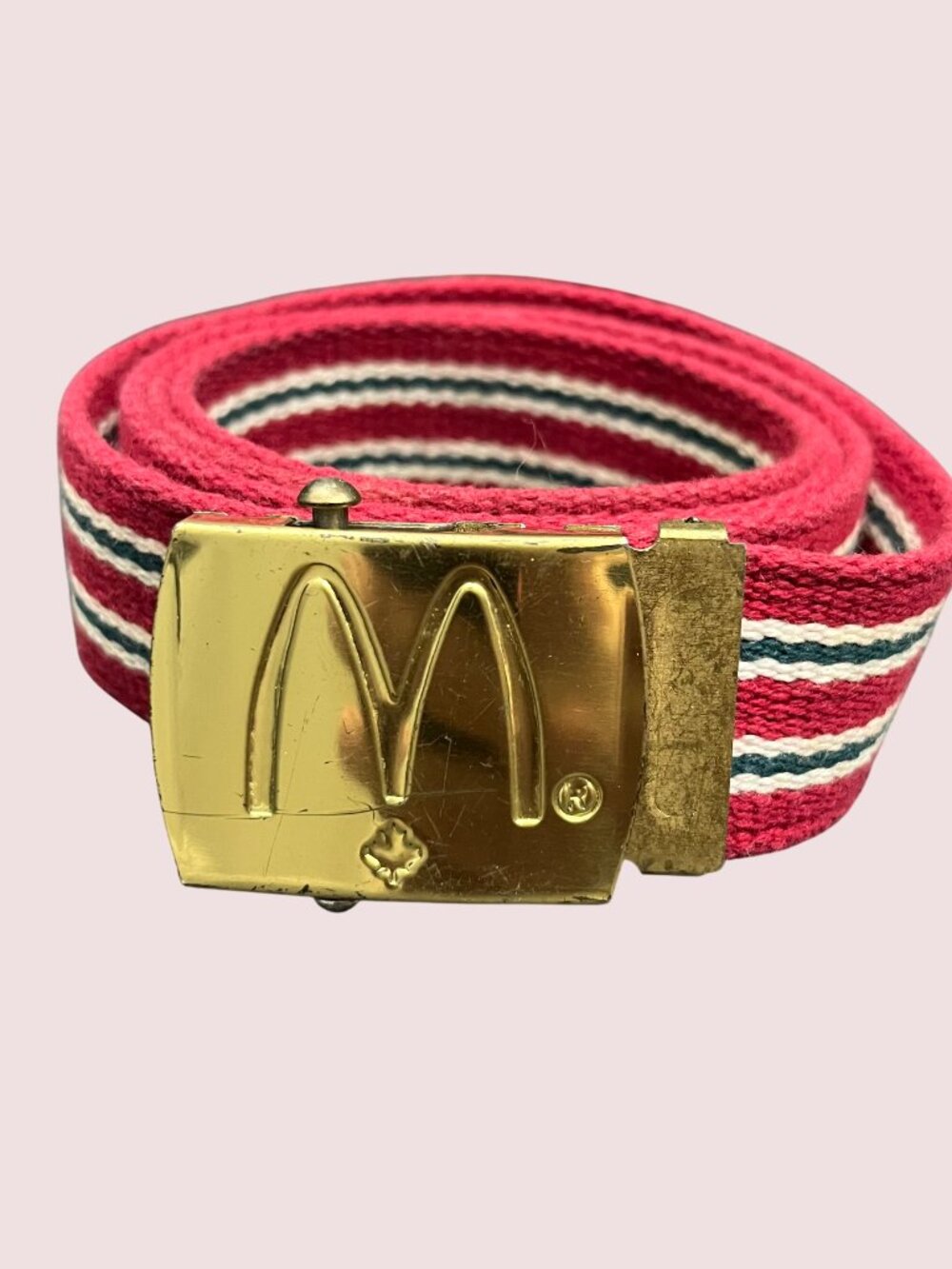McDonald's 80s vintage fabric belt - 43" long